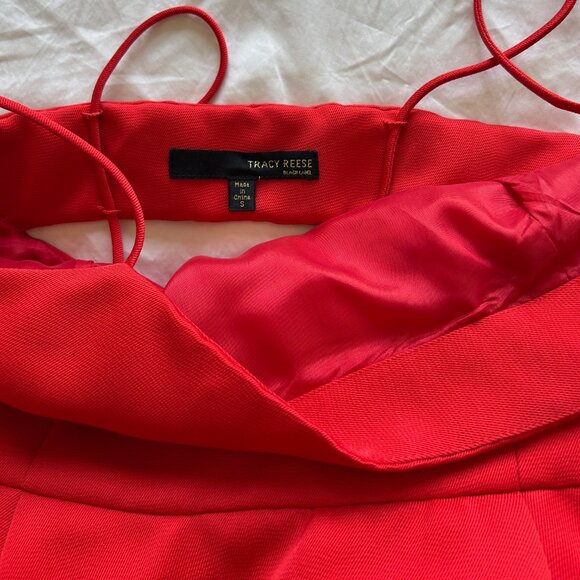 Tracy Reese Black Label Red Evening Gown Dress - Picture 3 of 7